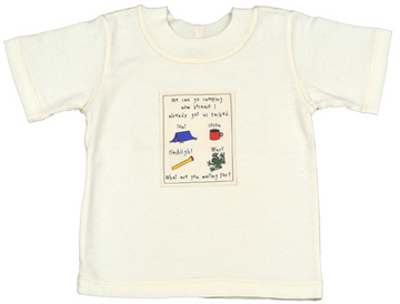 Organic Jersey T-Shirt for Children - Camping Patch