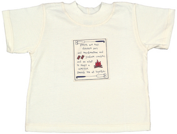 Organic Jersey T-Shirt for Children with S'Mores Patch