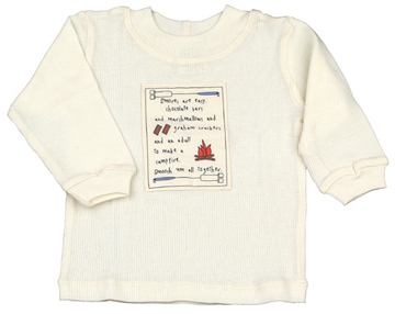 Organic Jersey T-Shirt for Children  with S'Mores Patch