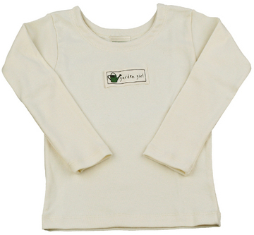 Simply natural tee in organic rib for girls