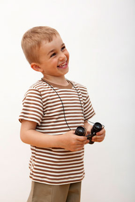 Short Sleeve Cocoa/Natural Striped Tee | Boys Organic Clothing