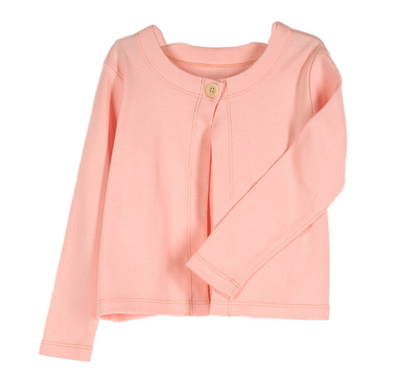 One-Button Cardigan | Girls Organic Clothing