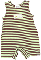 Image Organic Baby/Toddler Romper - Cocoa/Lime Stripe