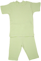 Image Organic Summer Pajamas in Lime Stripe