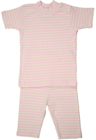 Image Organic Summer Pajamas in Pink Stripe