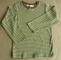 Image Long Sleeve Cocoa/Lime Striped Tee (no cuff)