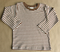 Image Long Sleeve Cocoa/Natural Striped Tee (no cuff)