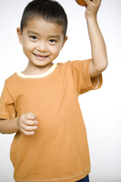 Image Short Sleeve Orange Tee with contrast Yellow Collar