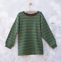 Image Long Sleeve Green/Yellow/Gray Striped Tee