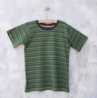 Image Short Sleeve Green/Yellow/Gray Striped Tee